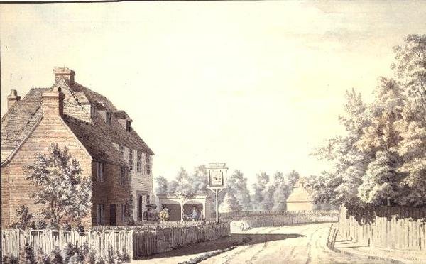 Figures Outside a Village Pub by Paul Sandby