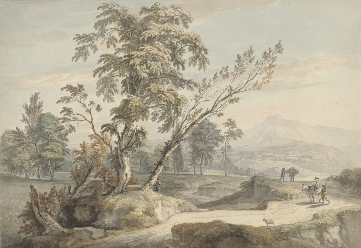 Italianate Landscape with Travellers No.2 by Paul Sandby