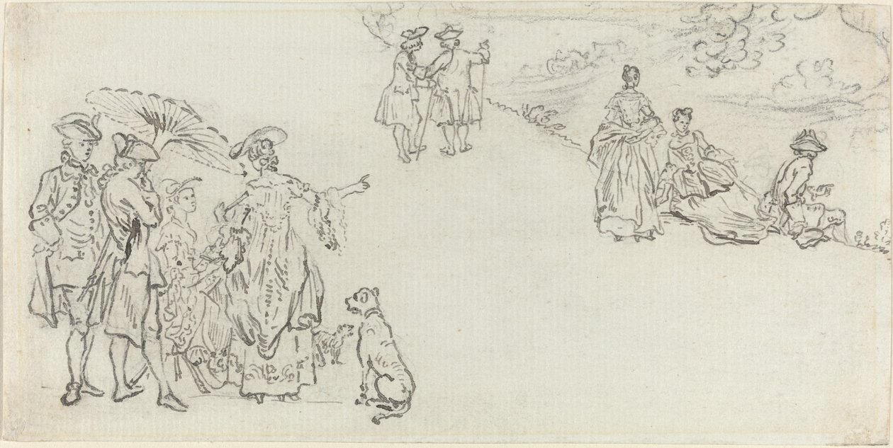 Ladies and Gentlemen in a Country Park by Paul Sandby