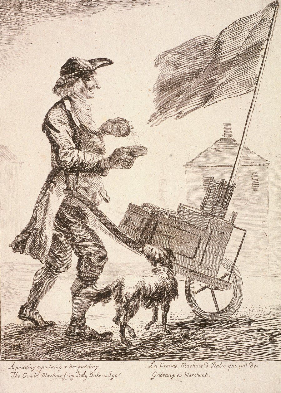 Pudding Seller, Cries of London by Paul Sandby