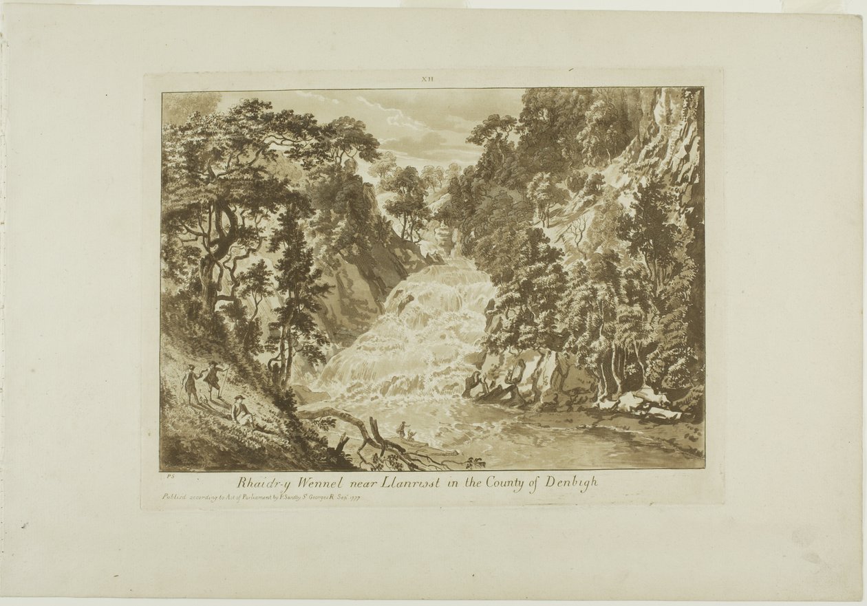 Rhaidr-y Wennel Near Llanrwst in the County of Denbigh by Paul Sandby