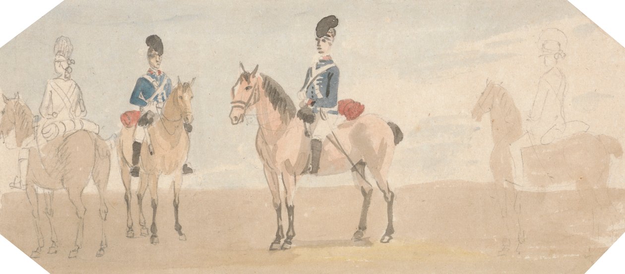 The Light Dragoons by Paul Sandby