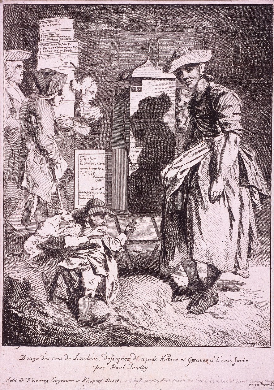 Woman with a Raree Show, Cries of London, 1760 by Paul Sandby