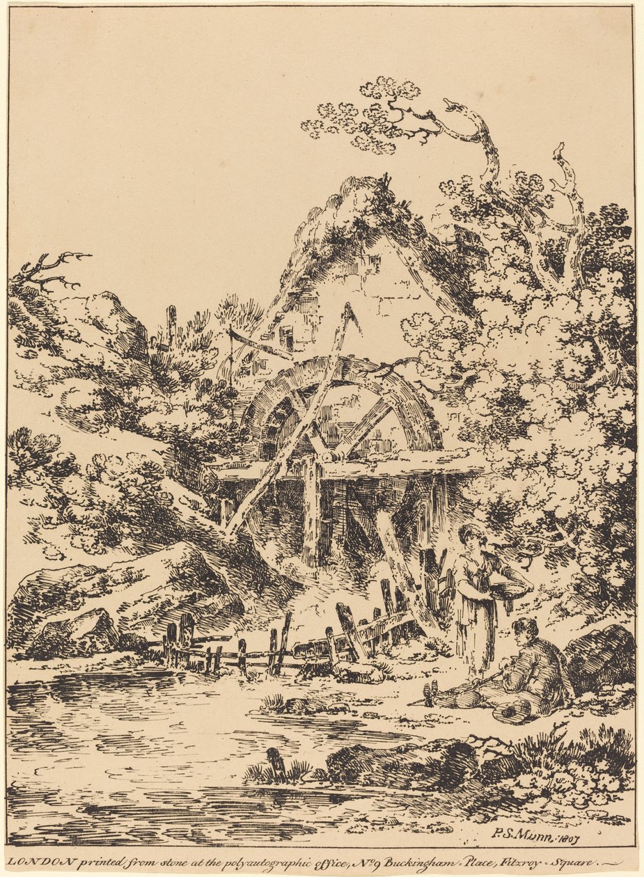 Old Water Mill by Paul Sandby Munn