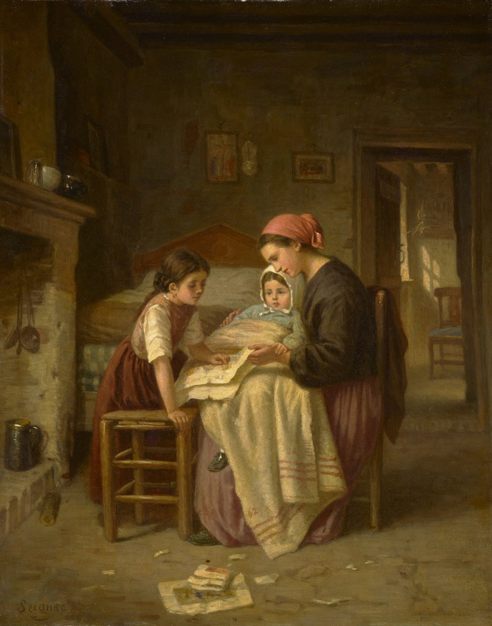 The Sick Child by Paul Seignac