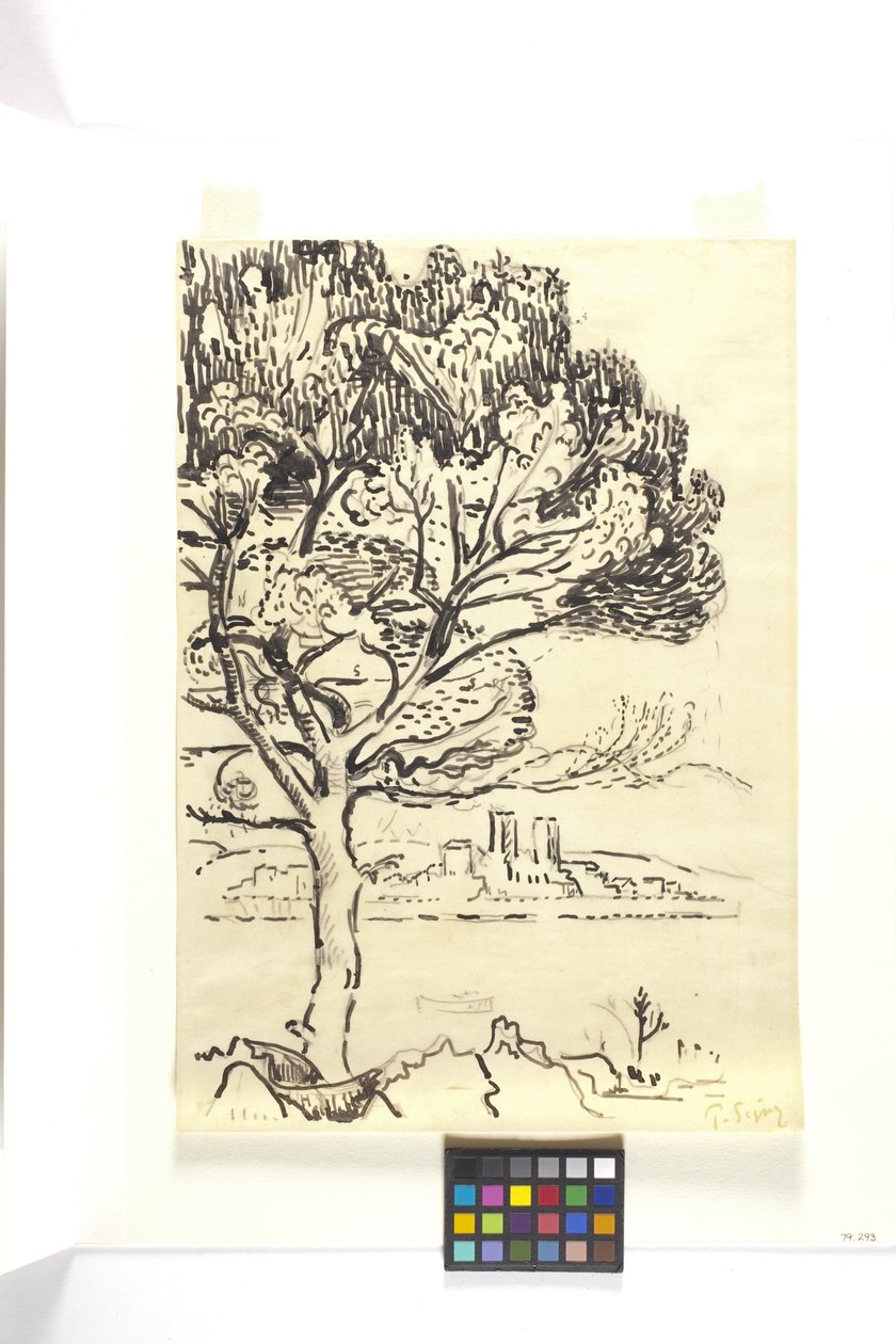 Antibes, Umbrella Pine in the Foreground by Paul Signac