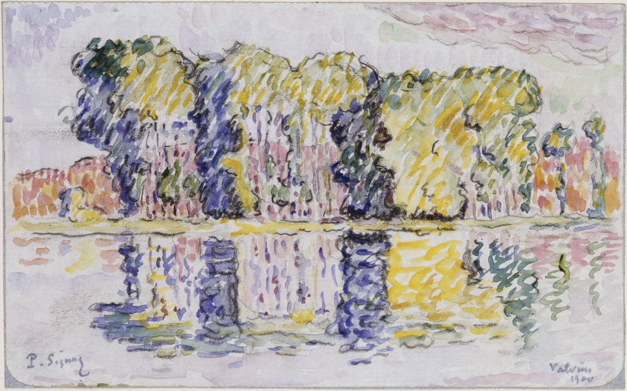 Group of Trees by the Water by Paul Signac