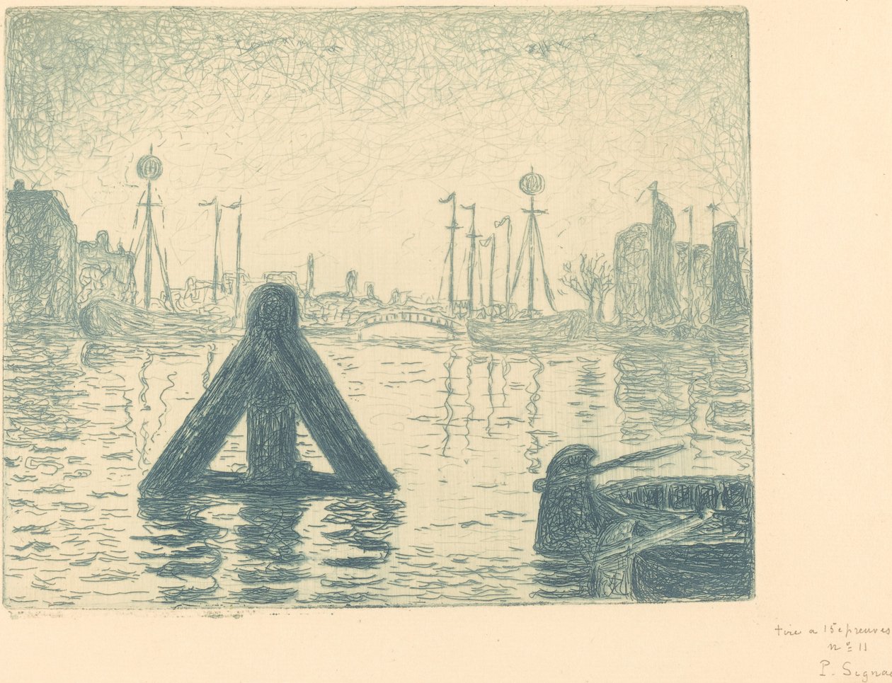 Harbor in Holland - Flushing by Paul Signac