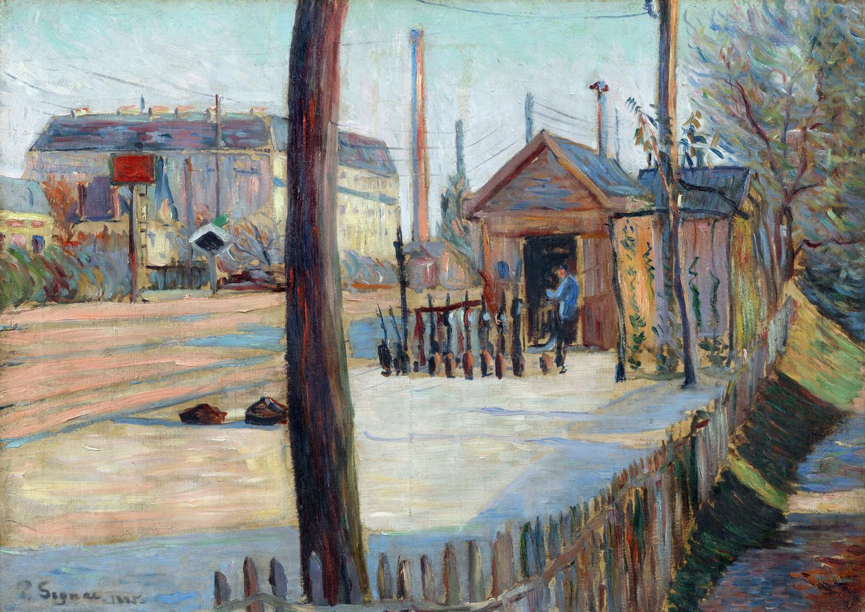 Railway intersection near Bois Colombes by Paul Signac