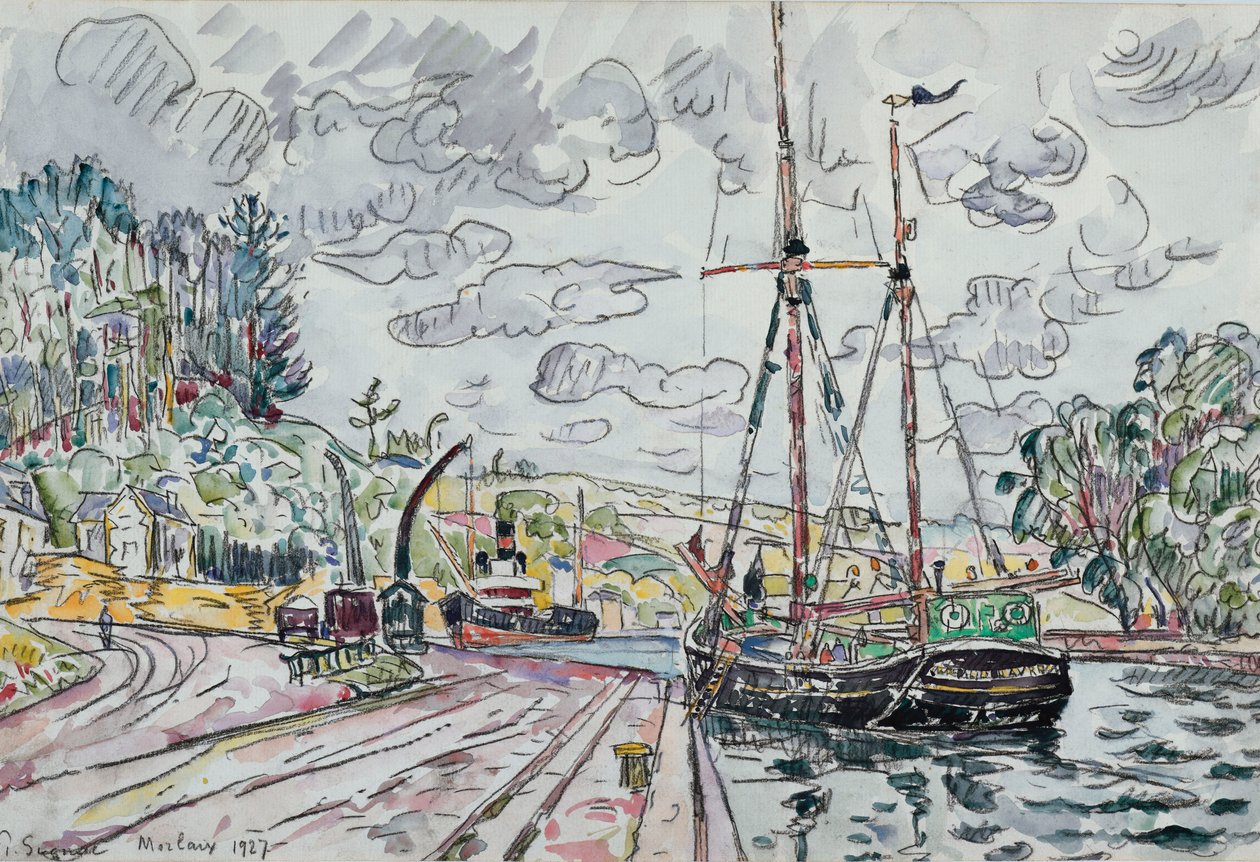 Landscape at Pontrieux by Paul Signac
