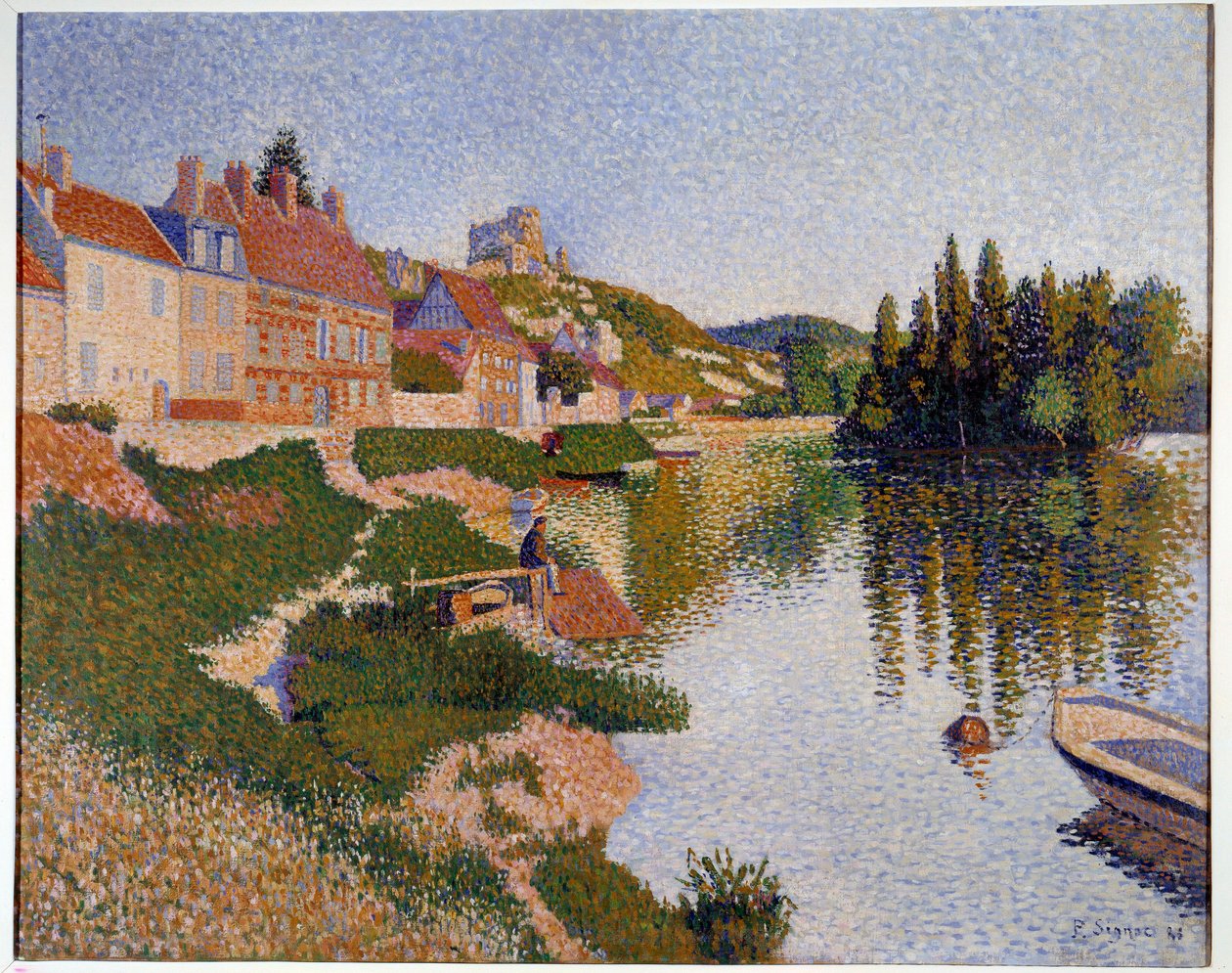 Les Andelys, the bank by Paul Signac
