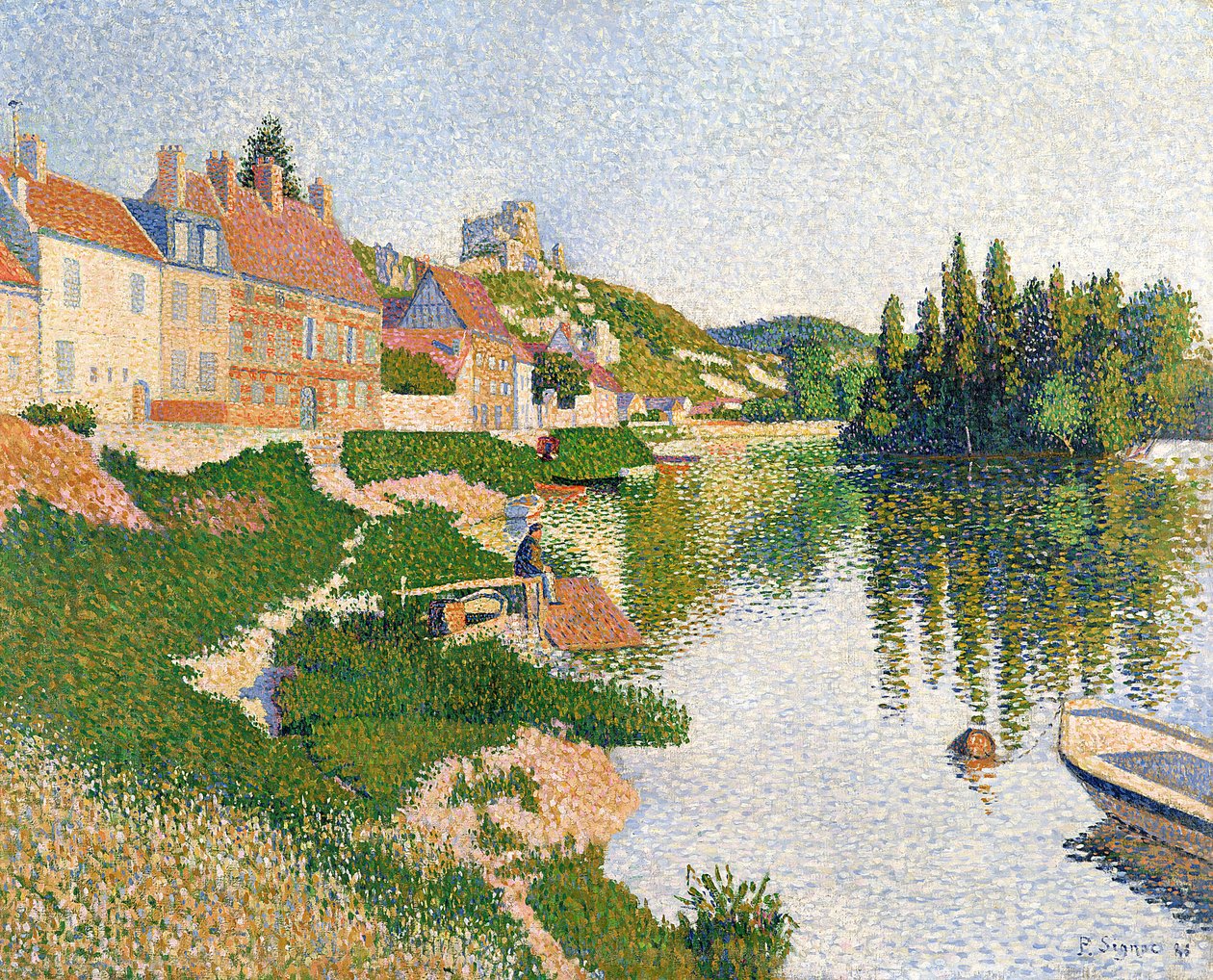 The River Bank, Petit-Andely by Paul Signac