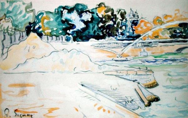 The Seine at Paris by Paul Signac