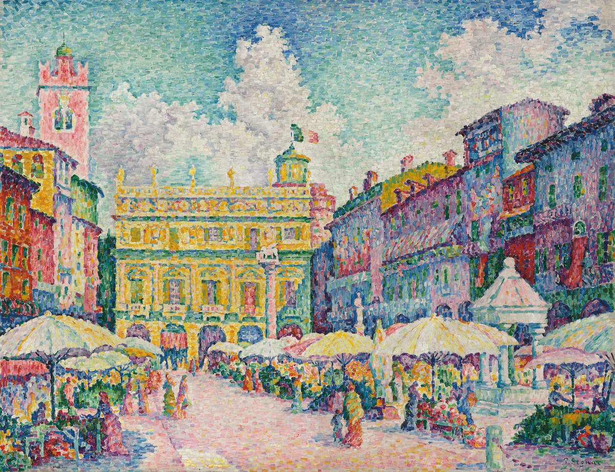 Verona Market by Paul Signac