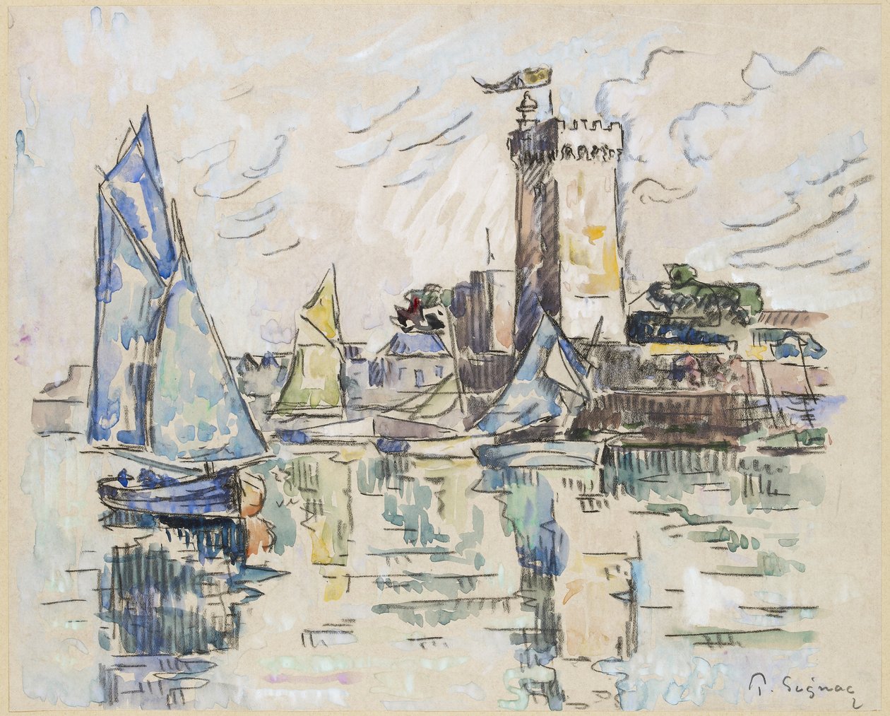 View of the Harbour at Les Sables-d