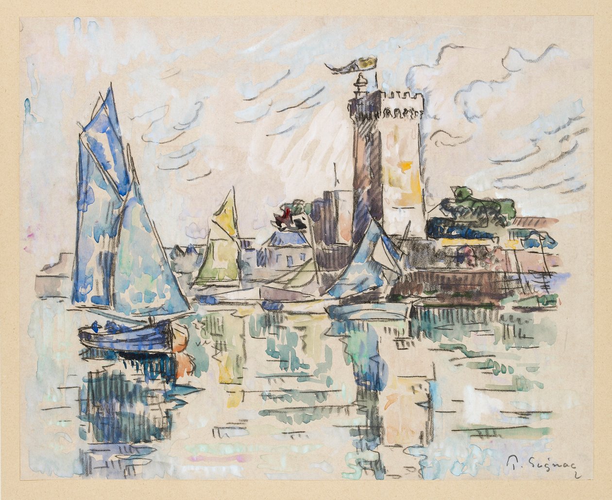 View of the Harbour at Les Sables-d