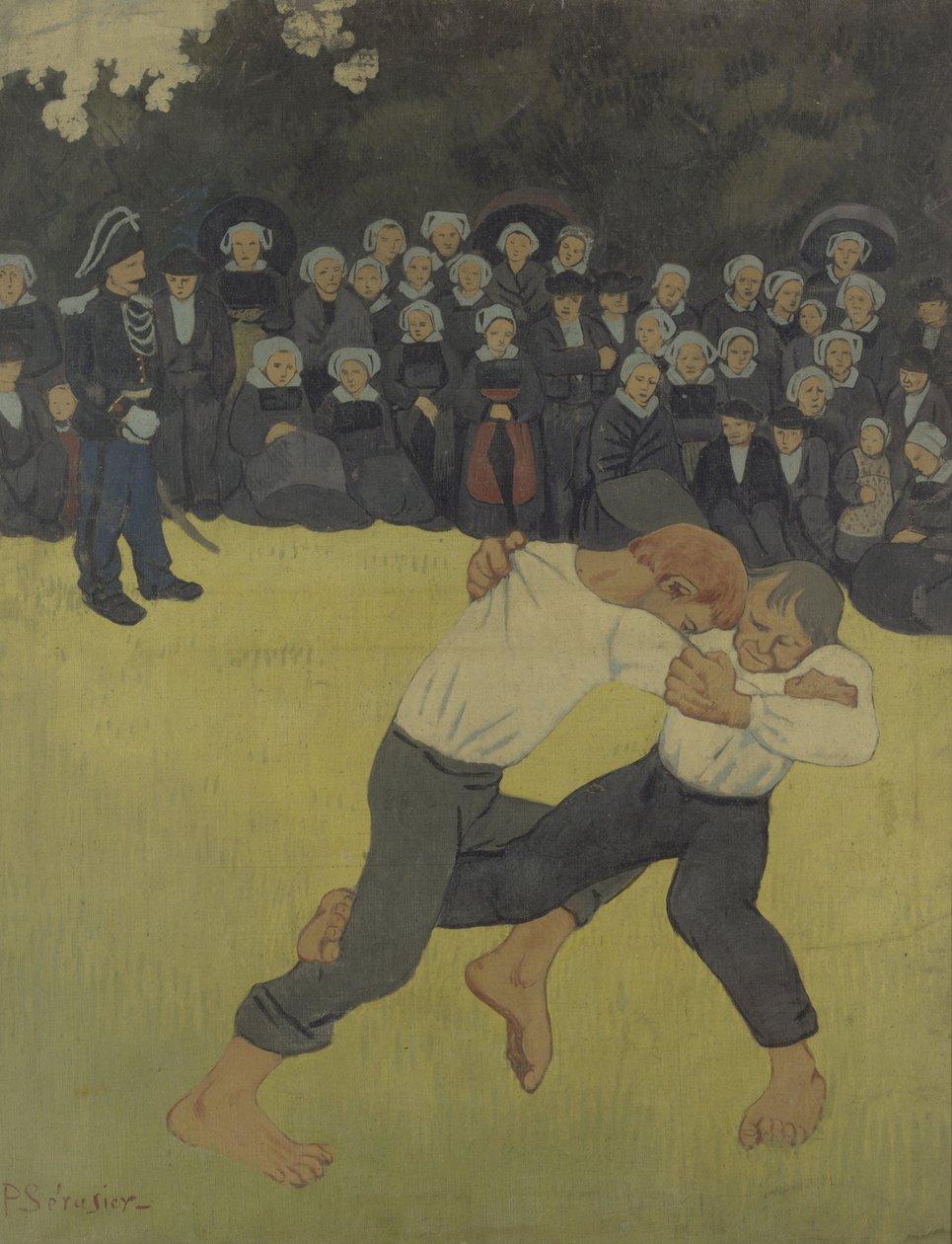 Breton Wrestling (1890-1891) by Paul Sérusier