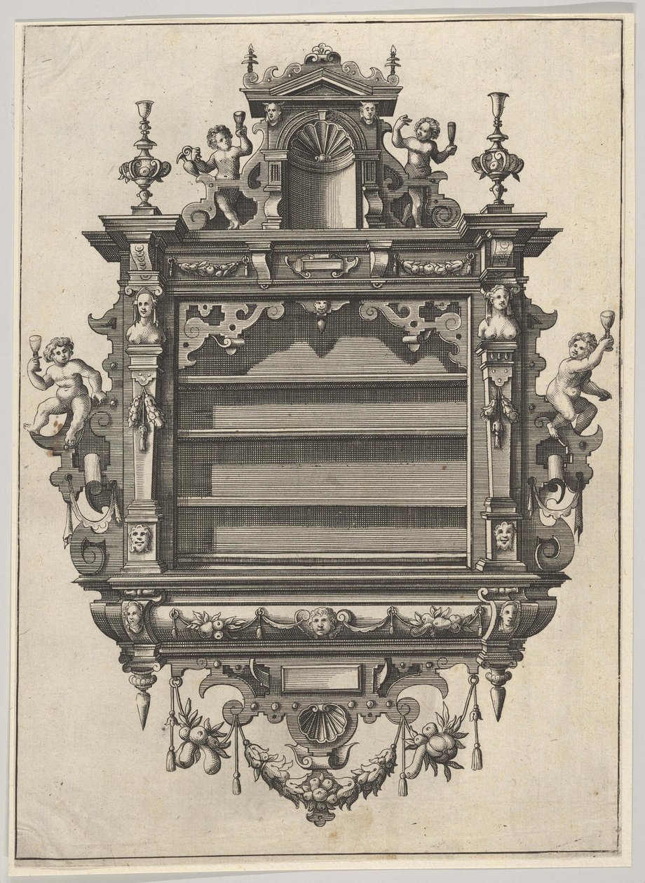 Wall-mounted Shelf Unit from Verscheyden Schrynwerck by Paul Vredeman de Vries
