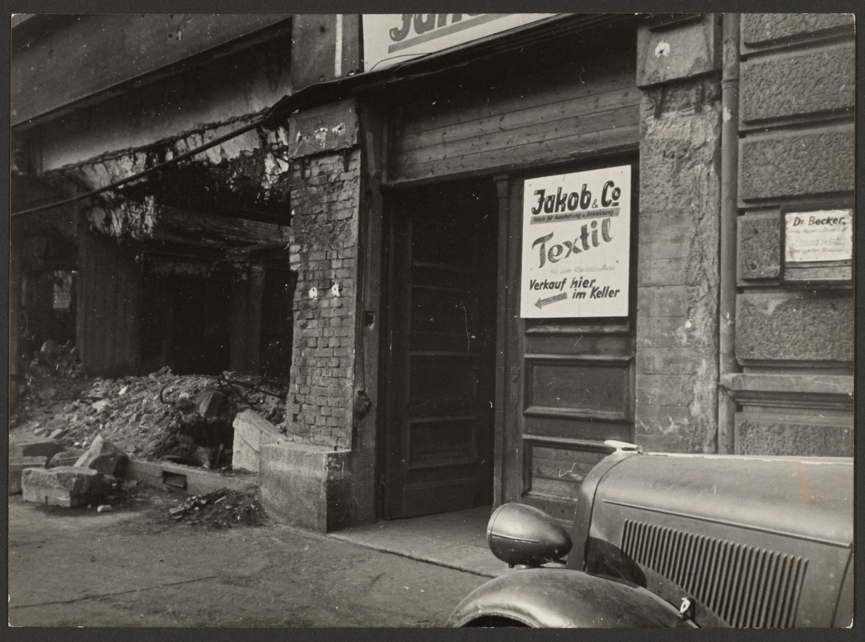 Mainz on the Rhine, Destroyed Department Store at the Market by Paul Wolff