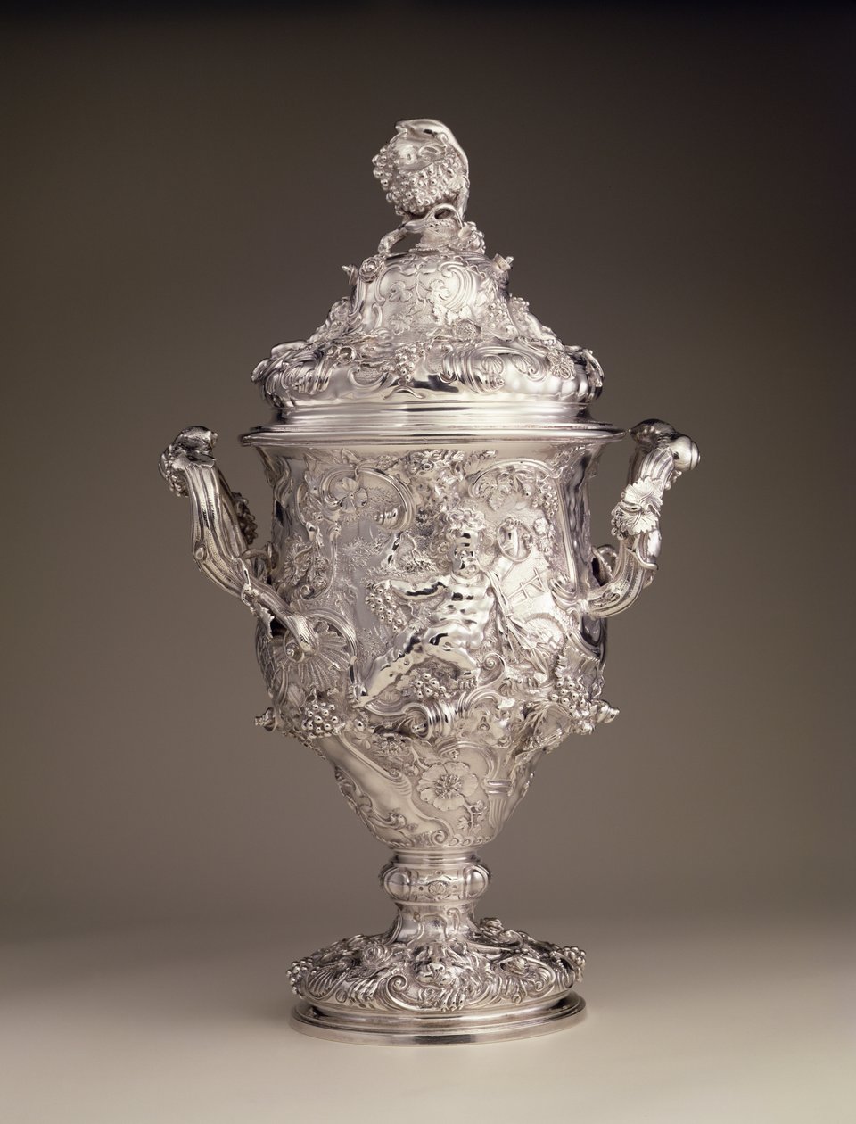 Two-handled cup and cover by Paul de Lamerie