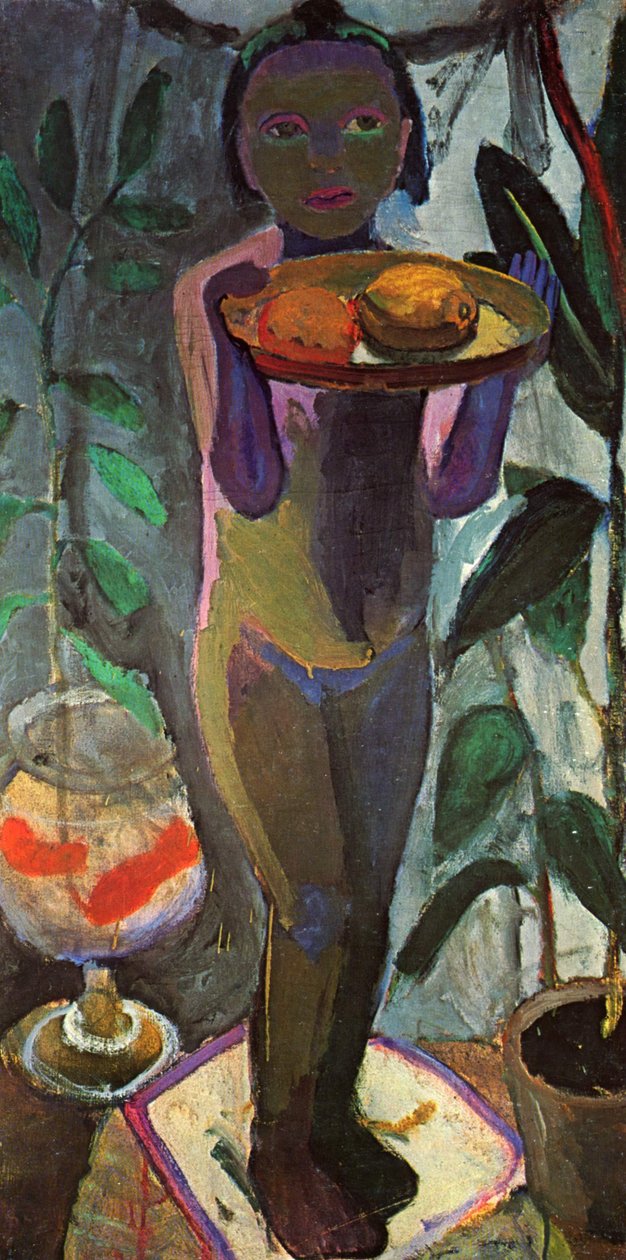 Child Nude with Goldfish Bowl by Paula Modersohn Becker