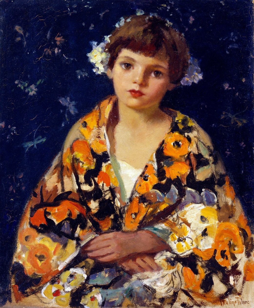 A Girl in Kimono by Pauline Palmer