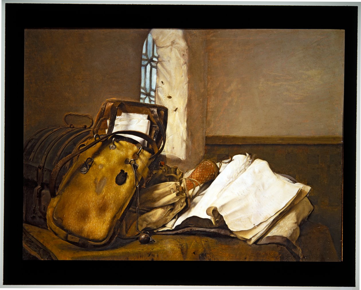 Travel Pouch and Documents on a Table by Paulus Bor