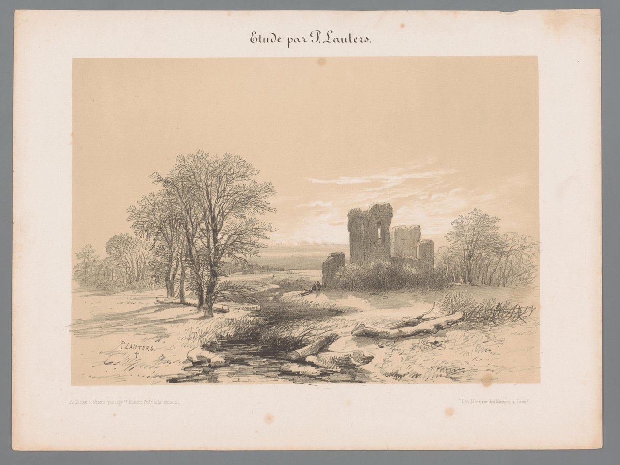 Landscape with Ruin (Studies by Paulus Lauters) by Paulus Lauters
