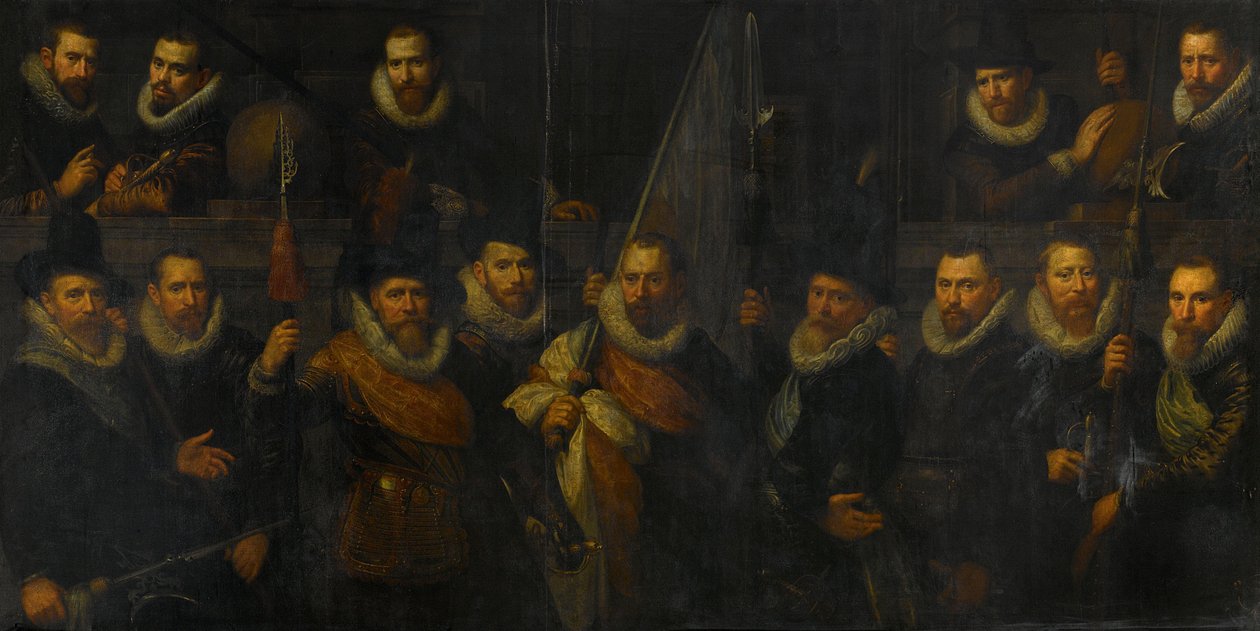 Officers and Other Civic Guardsmen of the IIIrd District of Amsterdam, Under the Command of Captain Jacob Gerritsz Hoyngh and Lieutenant Nanningh Florisz Cloeck by Paulus Moreelse