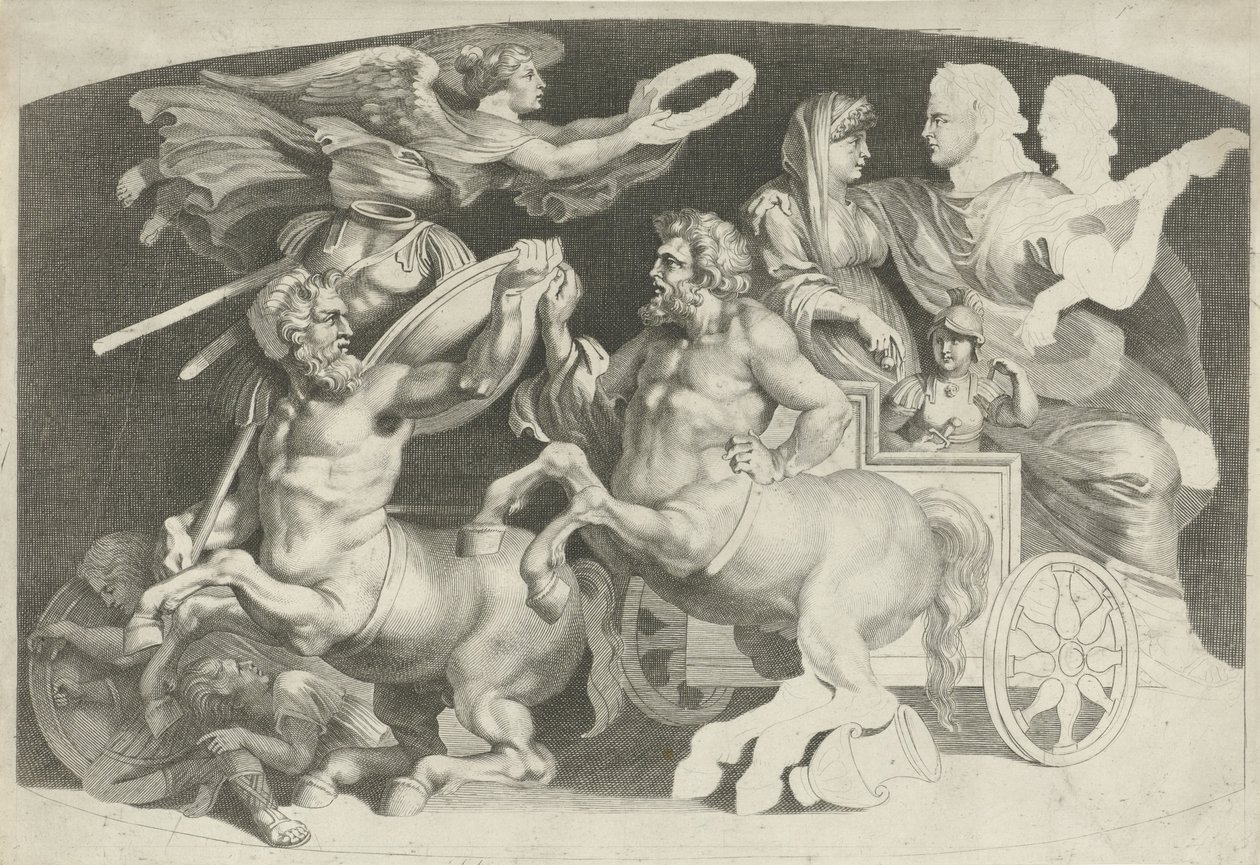 Cameo with the Triumph of Germanicus and Agrippina (Variae figueri de agati antiqui, desiniati de Pietro Paolo Rubenii) (series title) by Paulus Pontius (attributed to)