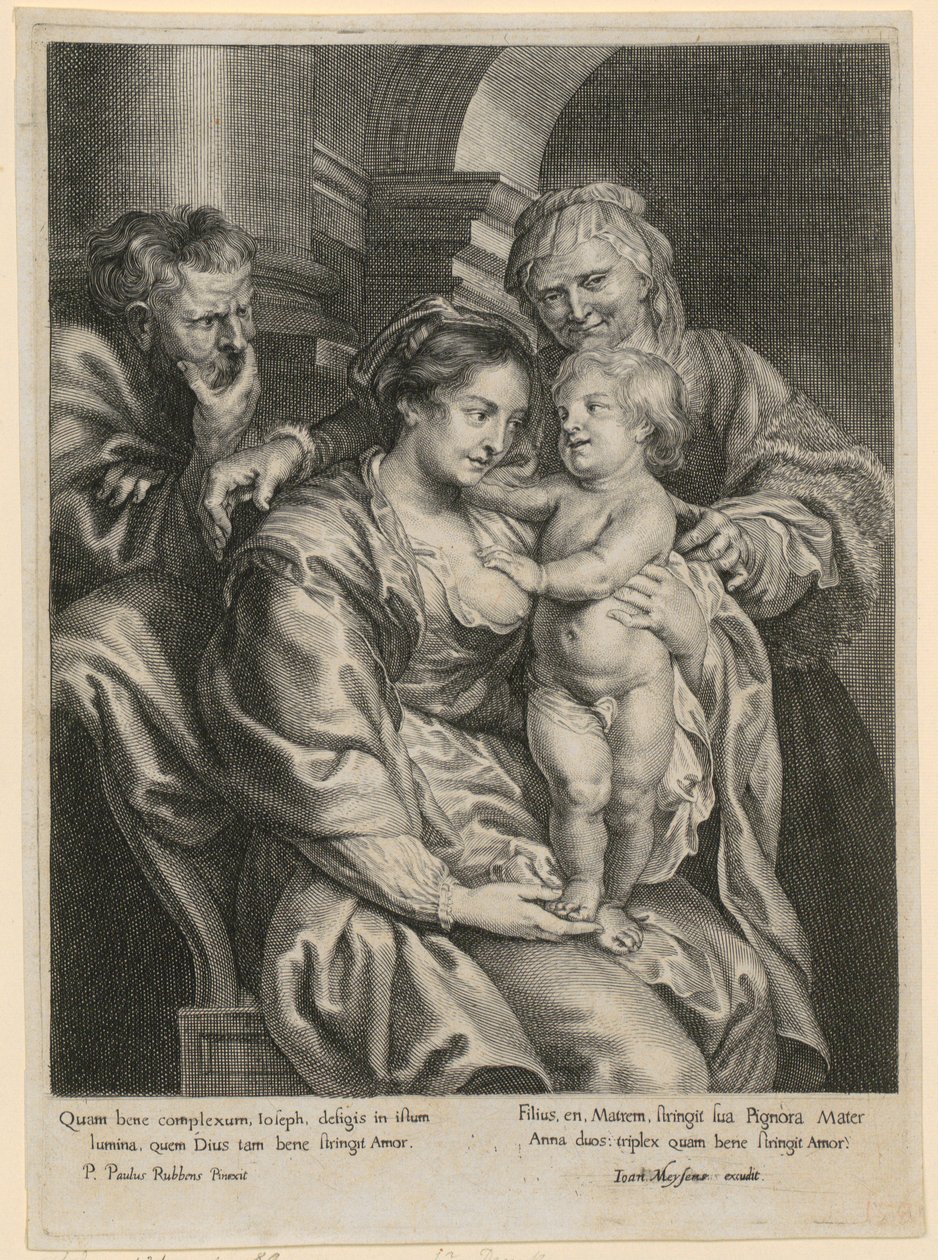 Holy Family with Anna by Paulus Pontius