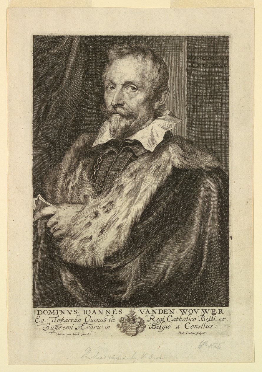 Portrait of Jan van der Wouwer, from the Icones Principum Virorum by Paulus Pontius