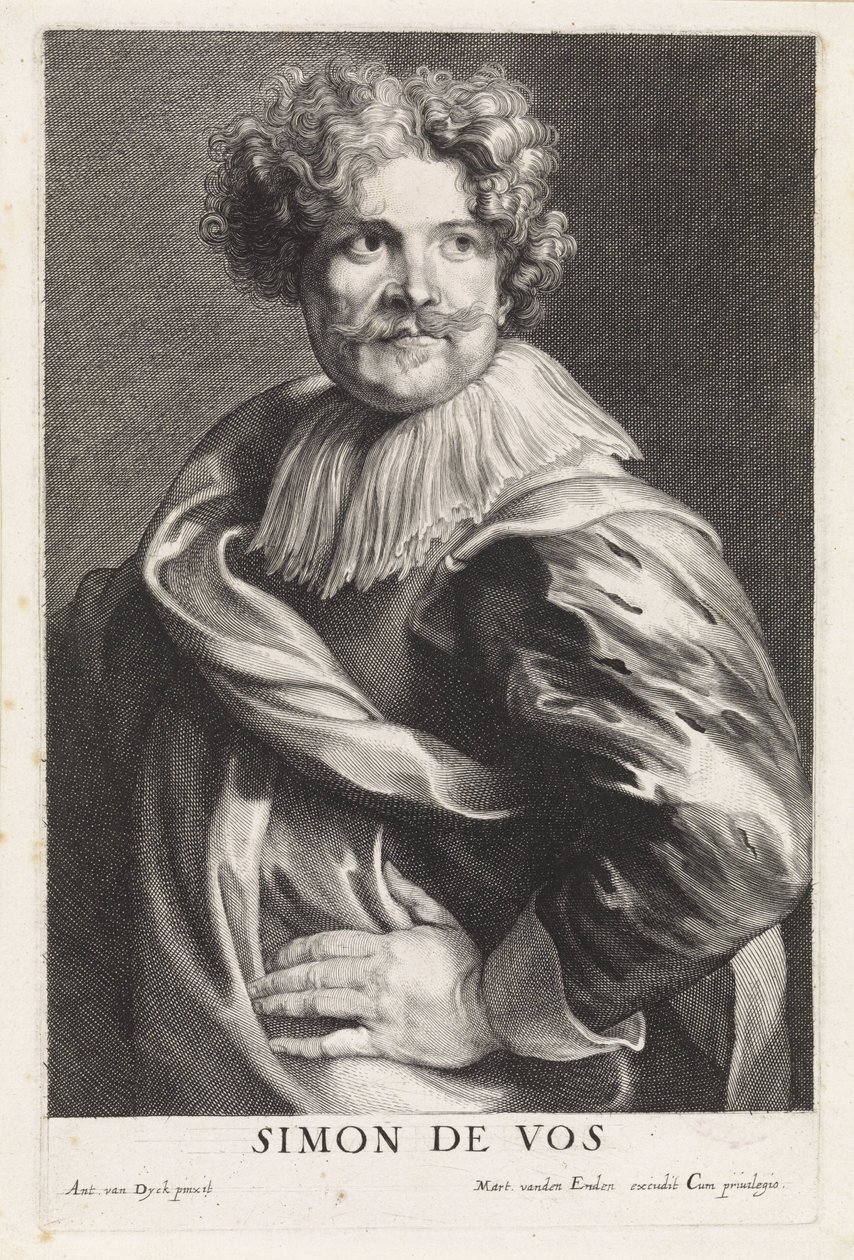 Portrait of the Painter Simon de Vos by Paulus Pontius