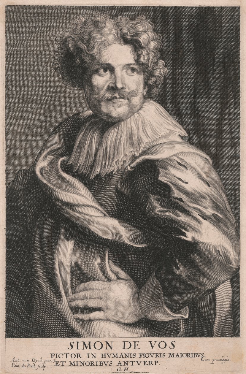Simon de Vos, Painter of Major and Minor Human Figures, Antwerp by Paulus Pontius