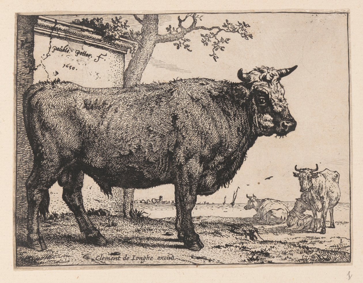 The Bull, from Various Oxen and Cows by Paulus Potter