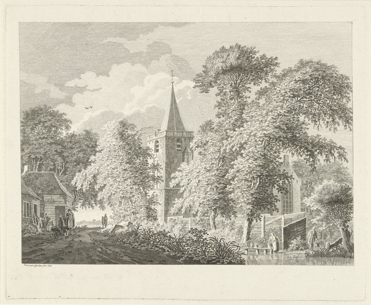 Village View in Maartensdijk, 1753 by Paulus van Liender