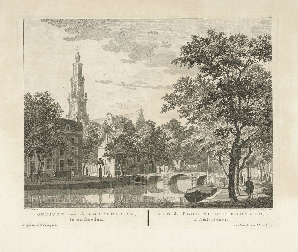 View of the Westerkerk and Westerhal from the Keizersgracht by Paulus van Liender