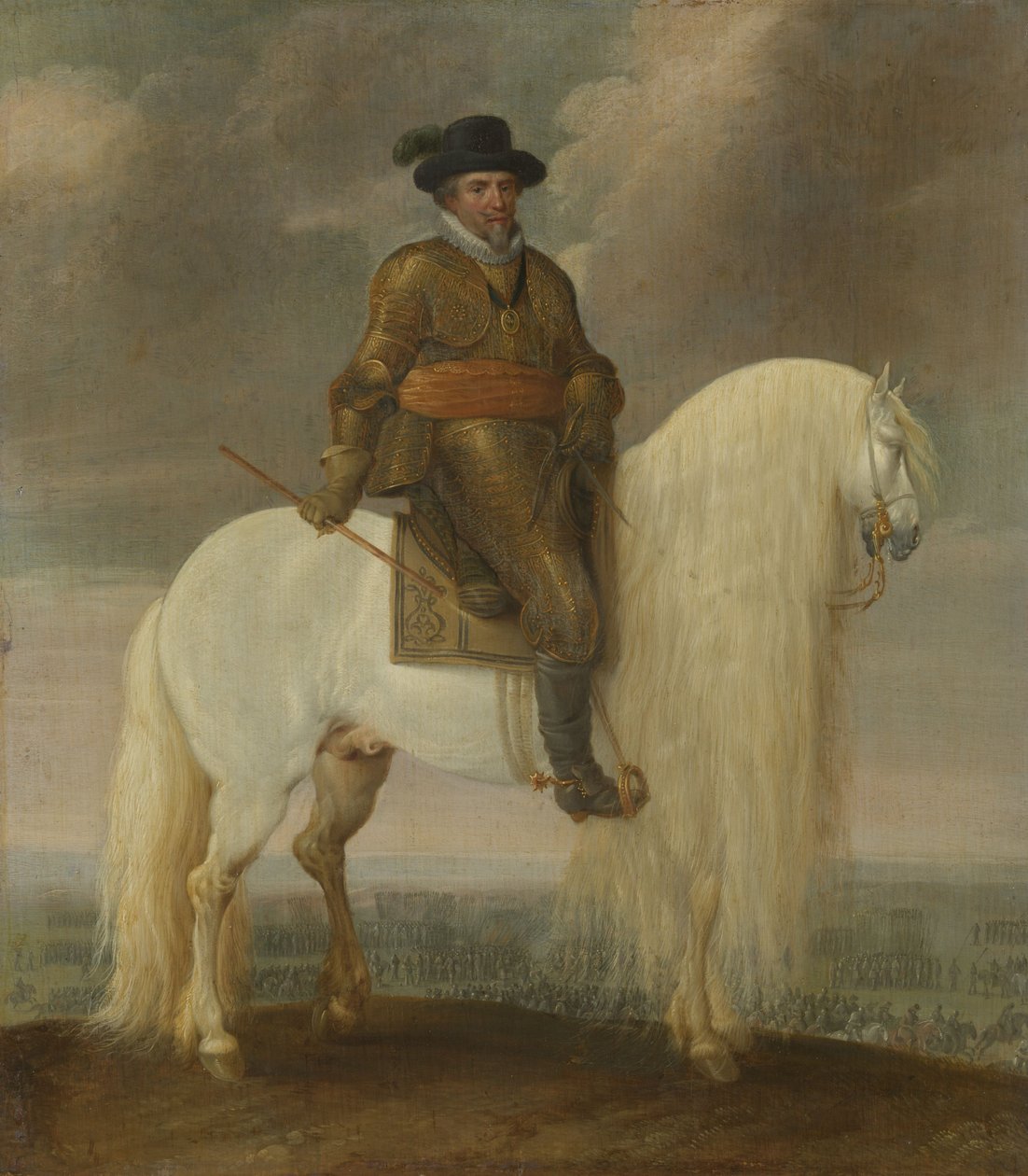 Prince Maurits on the White Warhorse after the Victory at Nieuwpoort by Pauwels van Hillegaert
