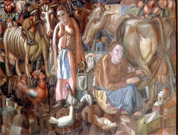 Milkmaids by Pawel Nikolajewitsch Filonow