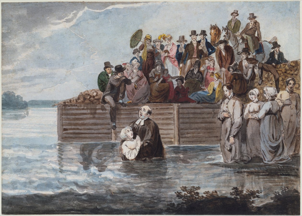 A Philadelphia Anabaptist Immersion during a Storm by Pavel Petrovich Svinin