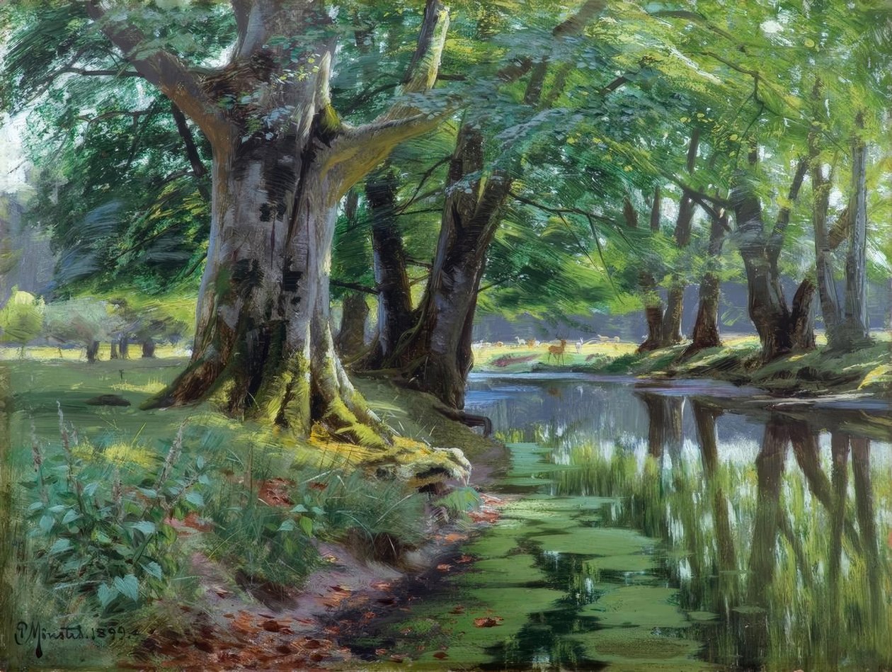 Summer by the Forest Stream by Peder Monsted