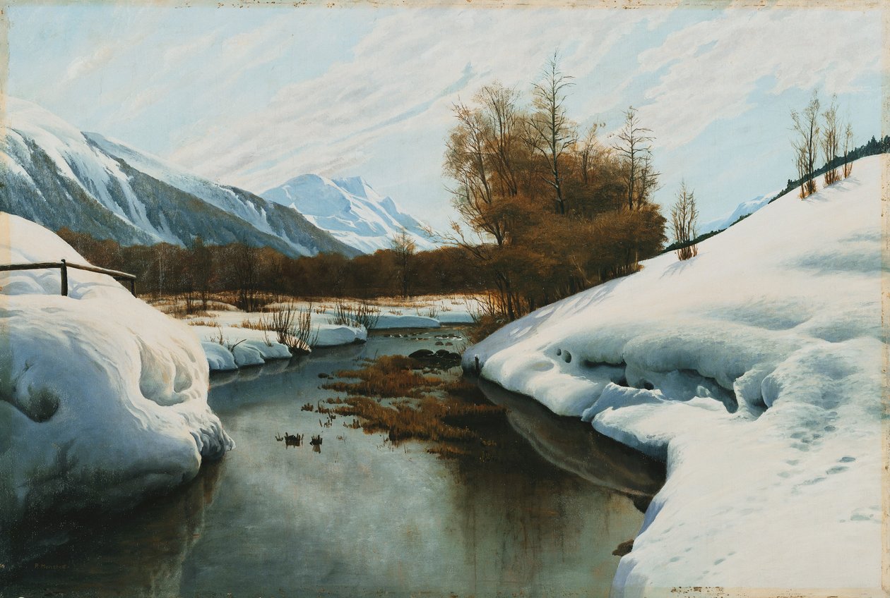 Near La Punt, St. Morritz in the Engadine Valley by Peder Monsted