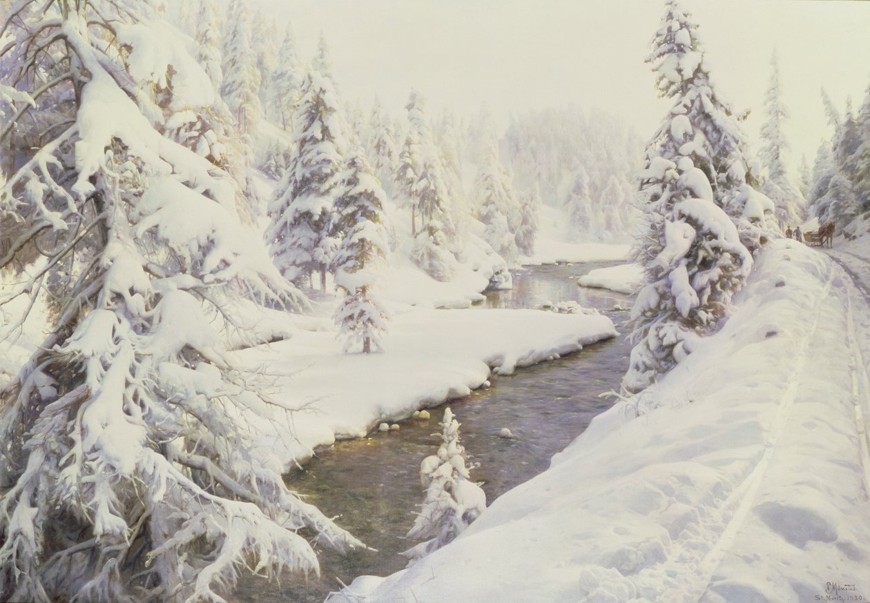 Winter Landscape, St Moritz by Peder Monsted
