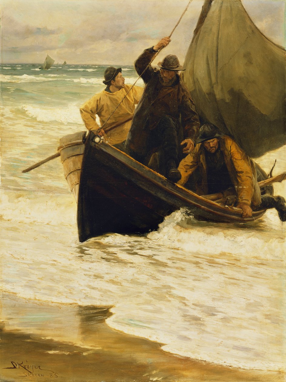 Fisherman Returning Home, Skagen by Peder Severin Krøyer
