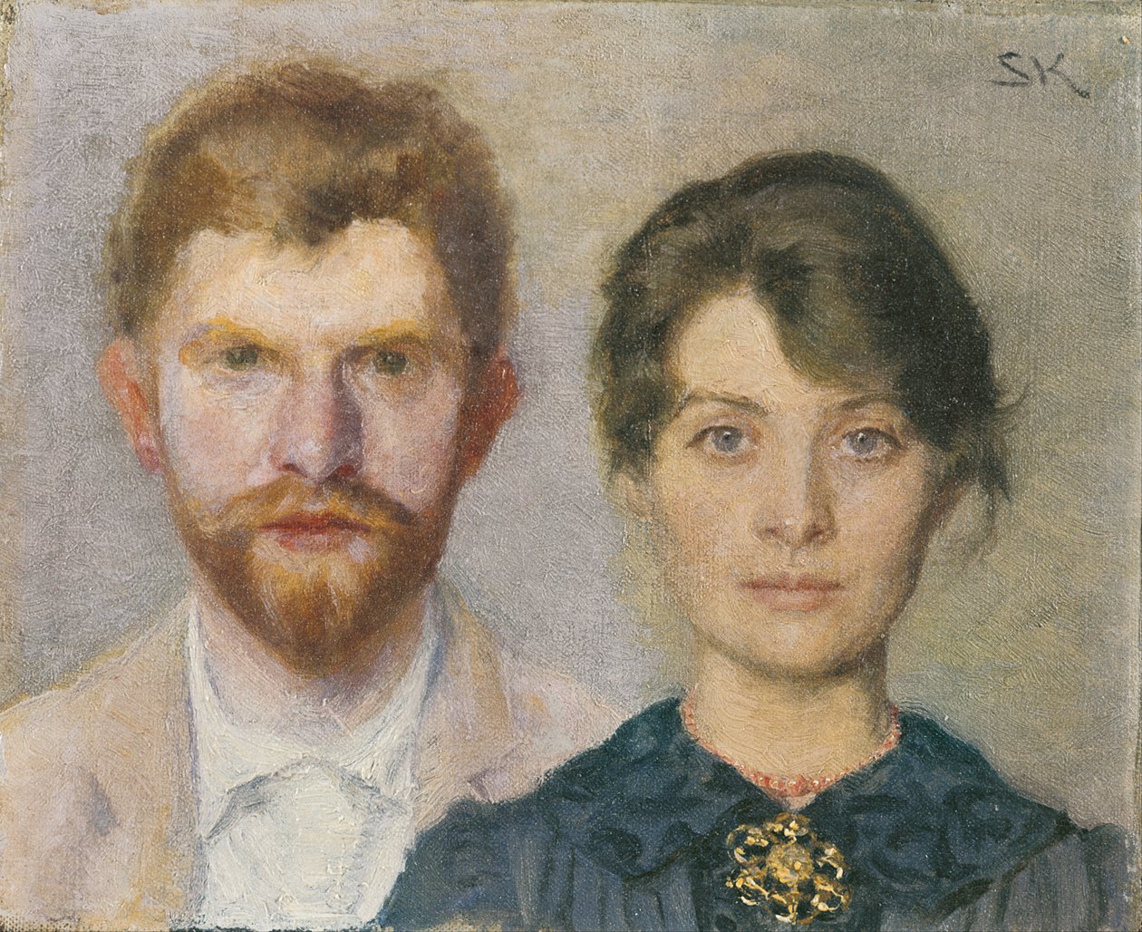 Double Portrait of Marie and P.S. Krøyer by Peder Severin Krøyer