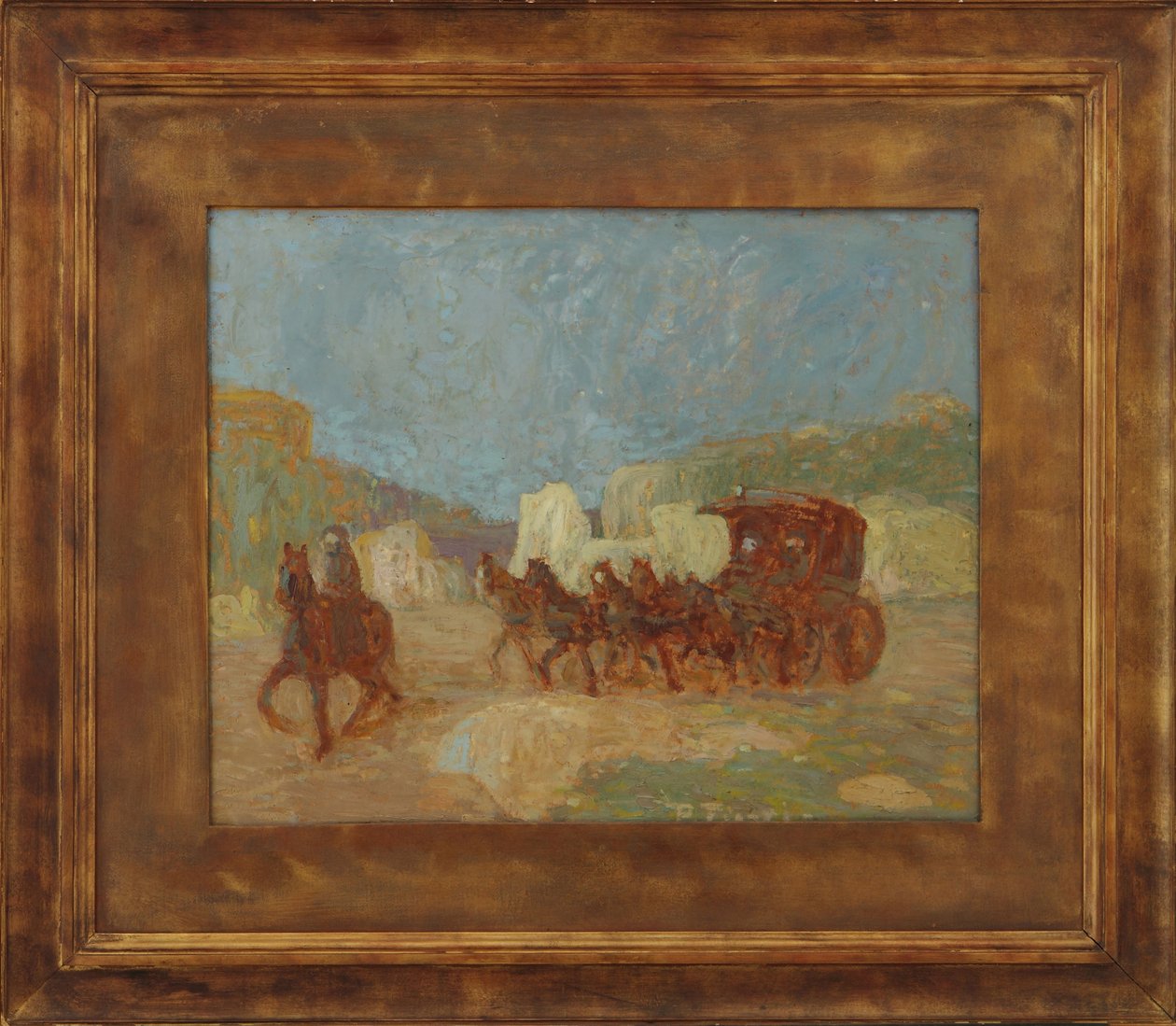 A Stagecoach by Pedro Figari
