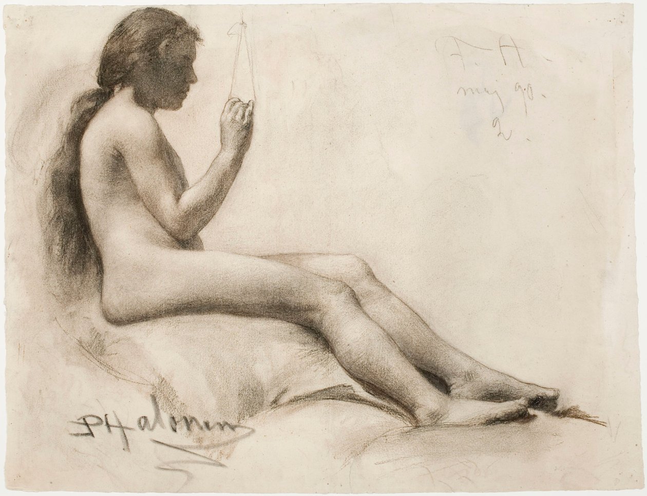Seated Female Model by Pekka Halonen