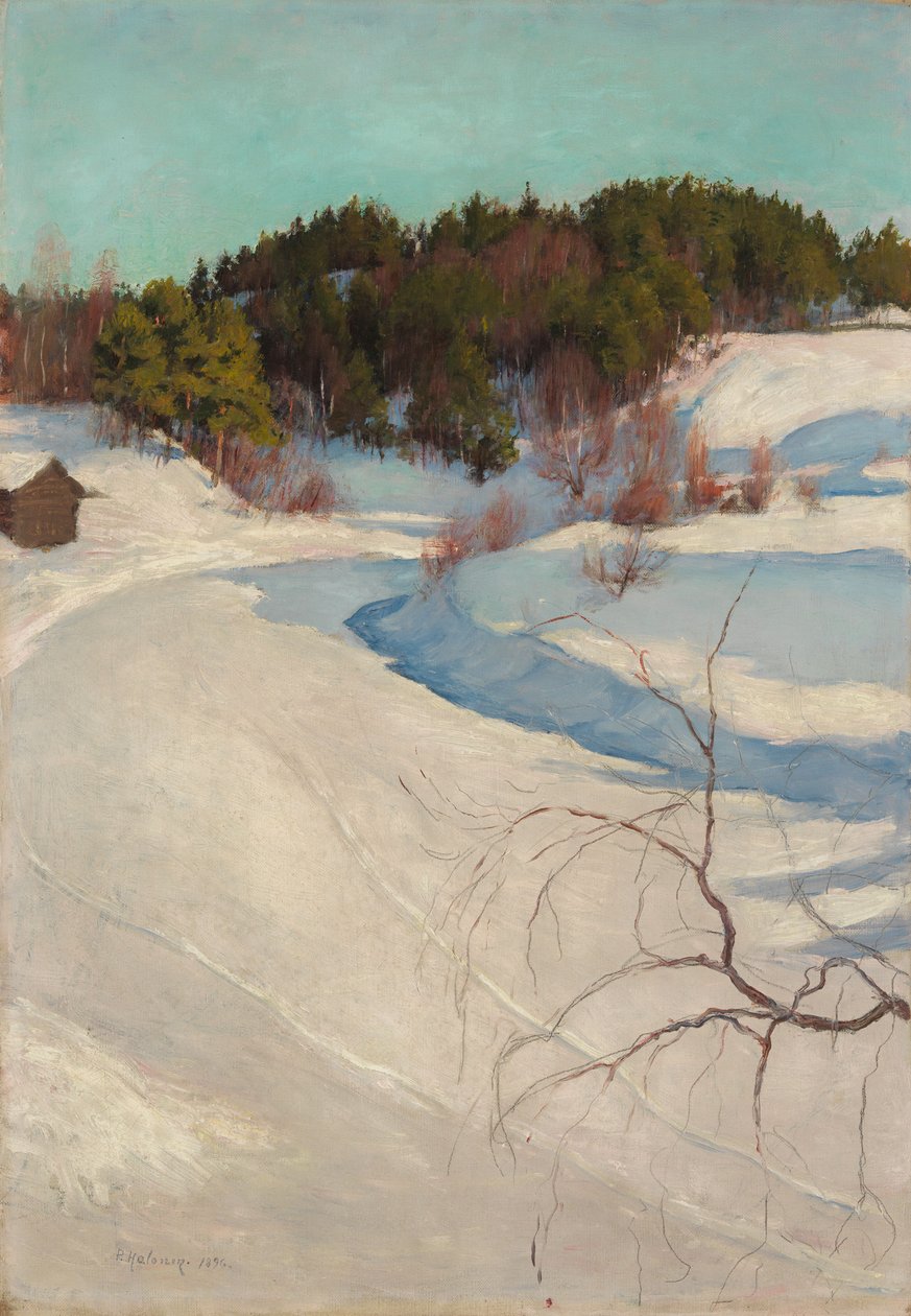 Winter Landscape, Myllykylä by Pekka Halonen