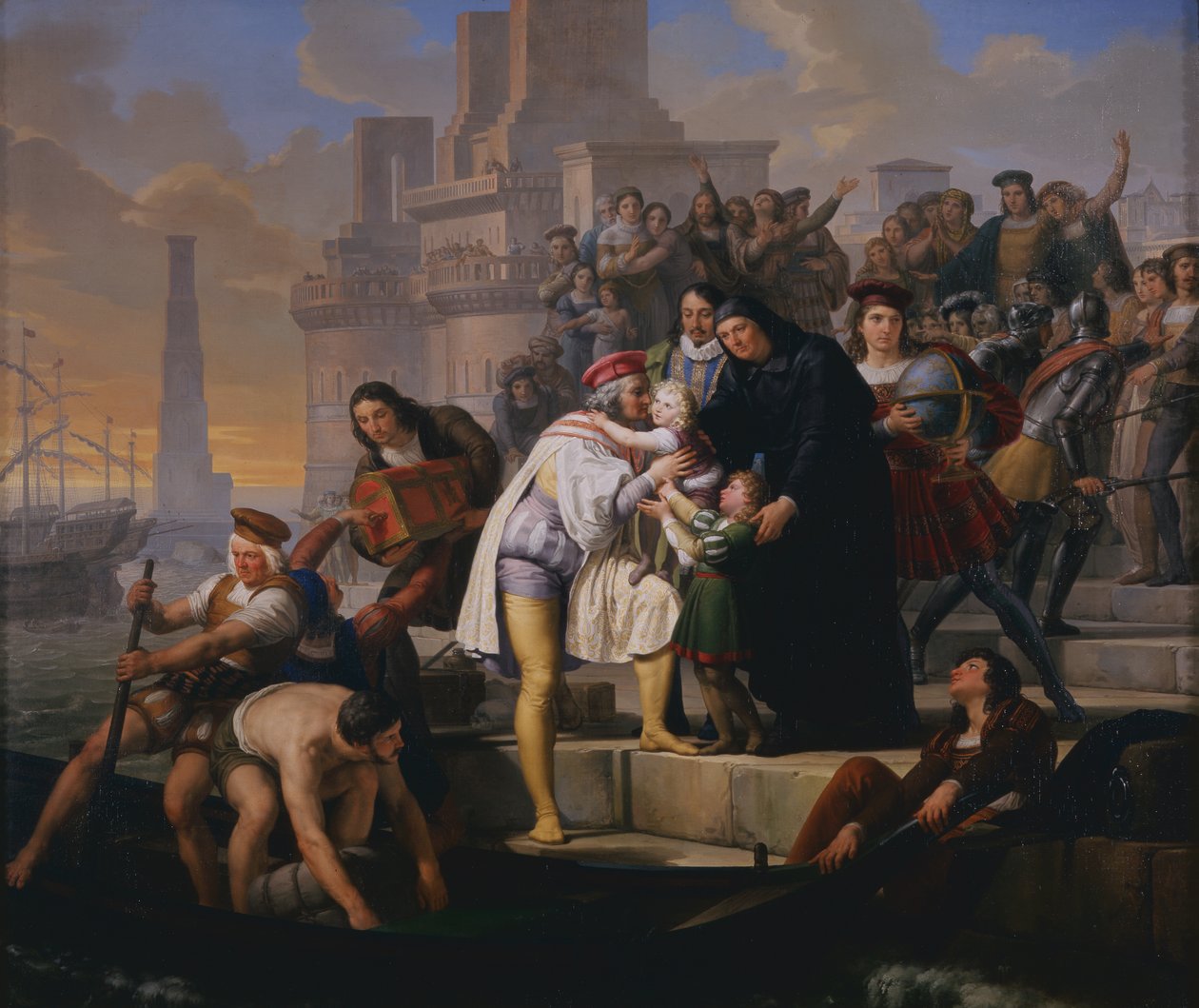 Christopher Columbus Prepares to Set Sail for the Americas by Pelagio Palagi