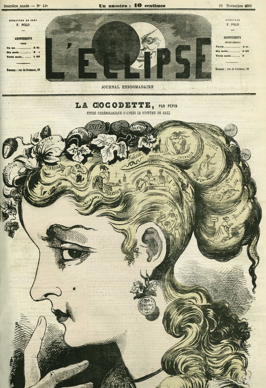 Cocodette, a study of phrenology from the Gall system. Cover in 